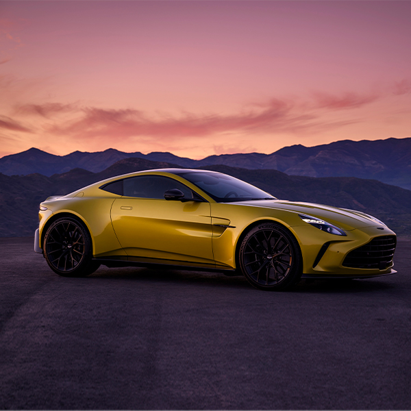 Side profile view of the Aston Martin Vantage